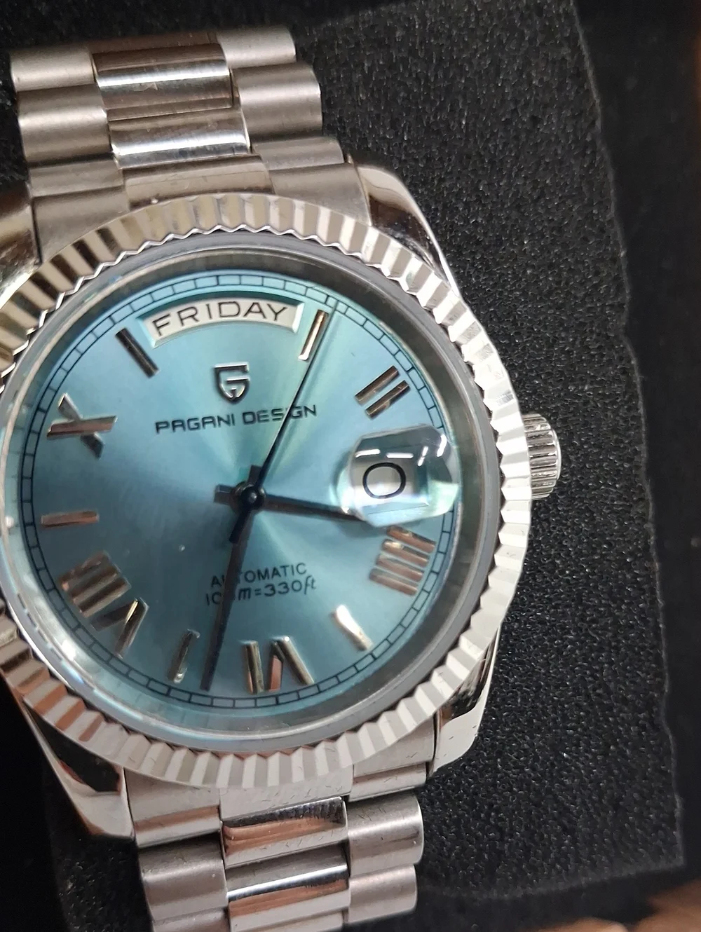 NWT Mens Pagani Design Men's Automatic Watch Sapphire Glass 100 Meter Resistant